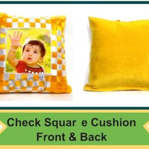 Check Square Cushion Front & Back (OFFAMY36)