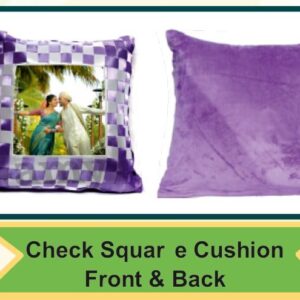Check Square Cushion Front & Back (OFFAMY37)