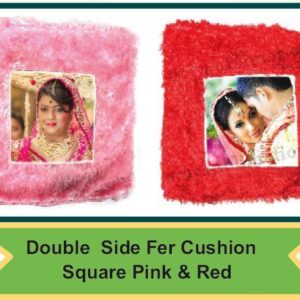 Double Side Fer Cushion Square Pink & Red (OFFAMY44)