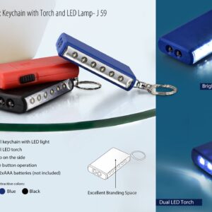 Keychain with torch and 6 LED lamp  (OFFJ59)