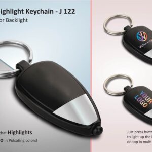 Two tone Logo highlight keychain  (OFFJ122)