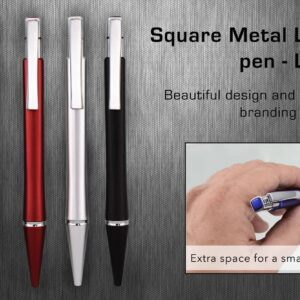 Square metal look pen  (OFFL82)