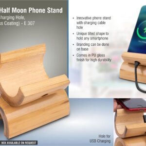 Bamboo Half moon phone stand (OFFE307)