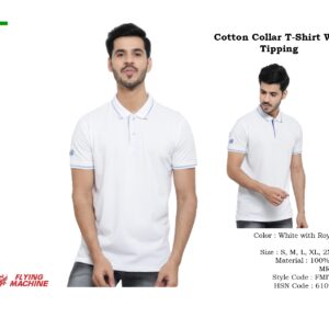 Cotton Collar T-Shirt With
 Tipping  (OFFAR55)