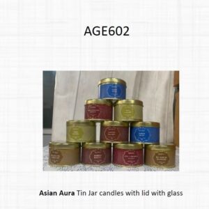 Tin Jar candles with lid with glass (OFFAGE602)