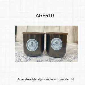 Metal jar candle with wooden lid (OFFAGE610)