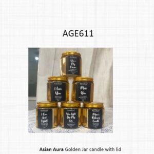 Golden Jar candle with lid (OFFAGE611)