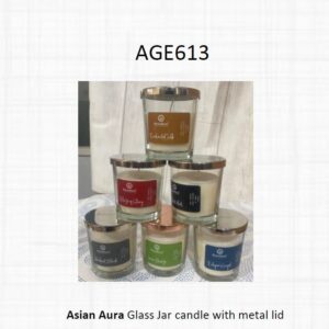 Glass Jar candle with metal lid (OFFAGE613)