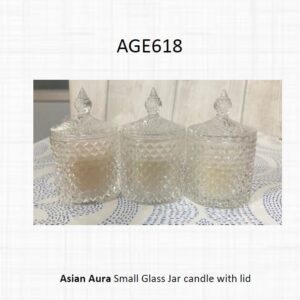 Small Glass Jar candle with lid (OFFAGE618)