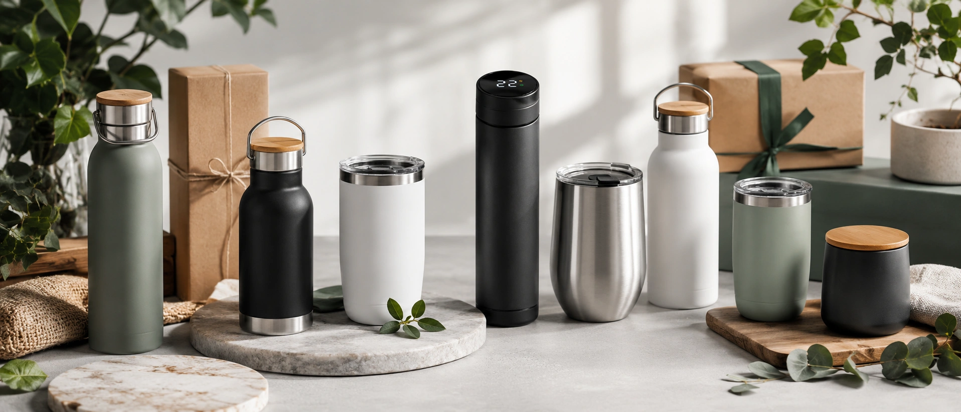 6. Insulated Drinkware and Smart Bottles Eco-friendly, brandable and actually useful